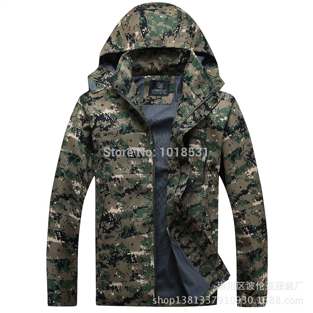 ?   ǳ ŷ ķ ߿   Ű   Ư   / Big Size Men Windproof Hiking Camping Outdoor Camouflage Jacket Skiing Snowboarding Special of